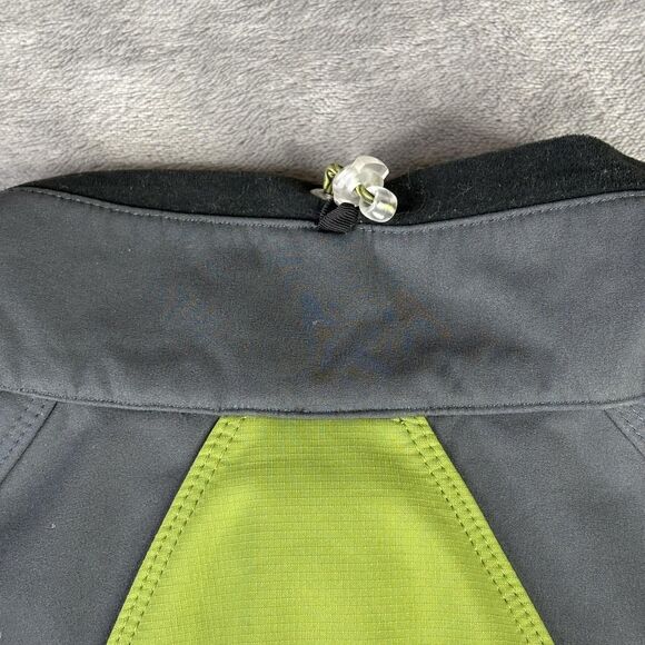 LL Bean Jacket Womens Medium Green Gray Softshell Full Zip Pit Zips Pockets - Picture 12 of 14